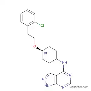Molecular Structure of 847415-46-7 (1H-Pyrazolo[3,4-d]pyrimidin-4-amine,
N-[trans-4-[2-(2-chlorophenyl)ethoxy]cyclohexyl]-)