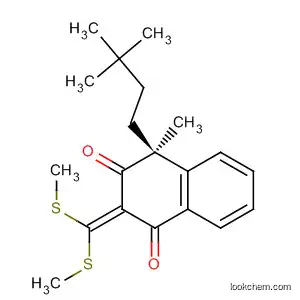 Molecular Structure of 847443-17-8 (1,3(2H,4H)-Naphthalenedione,
2-[bis(methylthio)methylene]-4-(3,3-dimethylbutyl)-4-methyl-, (4S)-)
