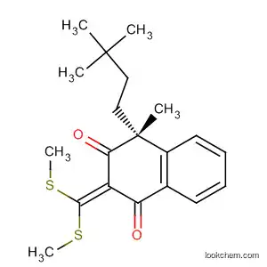 Molecular Structure of 847443-18-9 (1,3(2H,4H)-Naphthalenedione,
2-[bis(methylthio)methylene]-4-(3,3-dimethylbutyl)-4-methyl-, (4R)-)