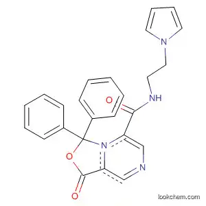 Molecular Structure of 847555-22-0 (3H-Oxazolo[3,4-a]pyrazine-7(1H)-carboxamide,
tetrahydro-3-oxo-1,1-diphenyl-N-[2-(1H-pyrrol-1-yl)ethyl]-)