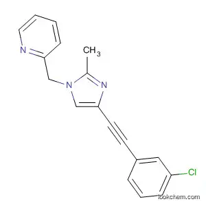 Molecular Structure of 847610-53-1 (Pyridine,
2-[[4-[(3-chlorophenyl)ethynyl]-2-methyl-1H-imidazol-1-yl]methyl]-)