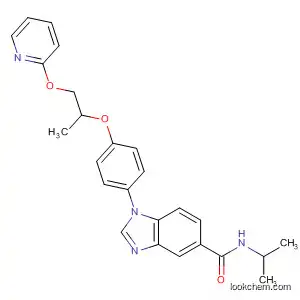 Molecular Structure of 847690-37-3 (1H-Benzimidazole-5-carboxamide,
N-(1-methylethyl)-1-[4-[1-methyl-2-(2-pyridinyloxy)ethoxy]phenyl]-)