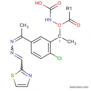 Carbamic acid,
[[2-chloro-5-[1-[(2-thiazolylmethylene)hydrazono]ethyl]phenyl]methyl]-,
methyl ester