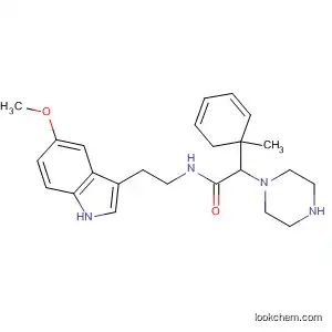 Molecular Structure of 848080-65-9 (1-Piperazineacetamide,
N-[2-(5-methoxy-1H-indol-3-yl)ethyl]-4-(4-methylphenyl)-)