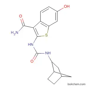 Molecular Structure of 848325-00-8 (Benzo[b]thiophene-3-carboxamide,
2-[[(bicyclo[2.2.1]hept-2-ylamino)carbonyl]amino]-6-hydroxy-)