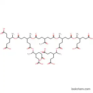 Molecular Structure of 848573-97-7 (6,12,20,26-Tetraoxahentriacontanedioic acid,
16-acetyl-10,22-bis[3-[4-carboxy-2-(2-carboxyethyl)-1-methylbutoxy]-3-
oxopropyl]-4,28-bis(2-carboxyethyl)-5,11,21,27-tetramethyl-7,13,19,25-
tetraoxo-)