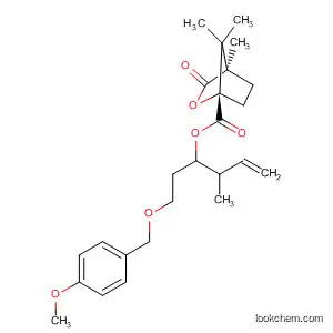 Molecular Structure of 849619-00-7 (2-Oxabicyclo[2.2.1]heptane-1-carboxylic acid, 4,7,7-trimethyl-3-oxo-,
(1S,2S)-1-[2-[(4-methoxyphenyl)methoxy]ethyl]-2-methyl-3-butenyl ester,
(1S,4R)-)