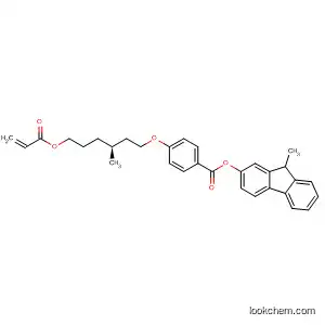 Molecular Structure of 849700-36-3 (Benzoic acid, 4-[[(3S)-3-methyl-6-[(1-oxo-2-propenyl)oxy]hexyl]oxy]-,
9-methyl-9H-fluorene-2,7-diyl ester)