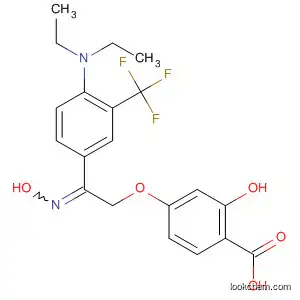 Molecular Structure of 850012-28-1 (Benzoic acid,
4-[2-[4-(diethylamino)-3-(trifluoromethyl)phenyl]-2-(hydroxyimino)ethoxy]
-2-hydroxy-)