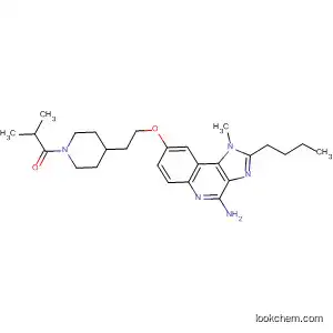 Molecular Structure of 850057-36-2 (Piperidine,
4-[2-[(4-amino-2-butyl-1-methyl-1H-imidazo[4,5-c]quinolin-8-yl)oxy]ethyl]
-1-(2-methyl-1-oxopropyl)-)