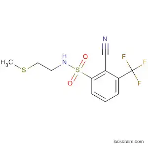 Molecular Structure of 850155-20-3 (Benzenesulfonamide,
2-cyano-N-[2-(methylthio)ethyl]-3-(trifluoromethyl)-)