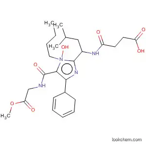 Molecular Structure of 850487-80-8 (Butanoic acid,
4-[[1-[1-butyl-5-[[(2-methoxy-2-oxoethyl)amino]carbonyl]-1H-benzimidaz
ol-2-yl]-3-methylbutyl]amino]-4-oxo-)