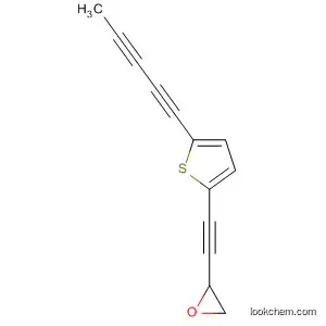 Molecular Structure of 1209-16-1 (Thiophene, 2-(oxiranylethynyl)-5-(1,3-pentadiynyl)-)
