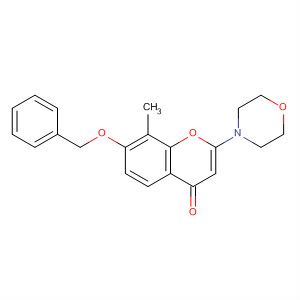 Molecular Structure of 130735-57-8 (4H-1-Benzopyran-4-one, 8-methyl-2-(4-morpholinyl)-7-(phenylmethoxy)-)