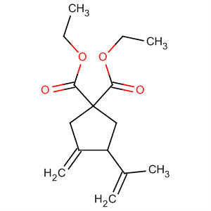 Molecular Structure of 133788-03-1 (1,1-Cyclopentanedicarboxylic acid, 3-methylene-4-(1-methylethenyl)-,
diethyl ester)