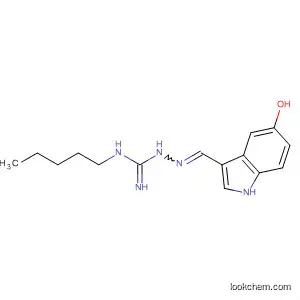 Molecular Structure of 145158-72-1 (Hydrazinecarboximidamide,
2-[(5-hydroxy-1H-indol-3-yl)methylene]-N-pentyl-)