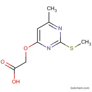 Molecular Structure of 149876-27-7 (Acetic acid, [[6-methyl-2-(methylthio)-4-pyrimidinyl]oxy]-)