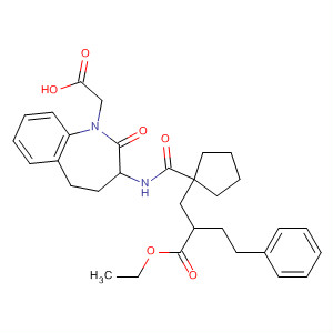 1H-1-Benzazepine-1-acetic acid, 3-[[[1-[2-(ethoxycarbonyl)-4-phenylbutyl]cyclopentyl]carbonyl]amino]-2,3, 4,5-tetrahydro-2-oxo-