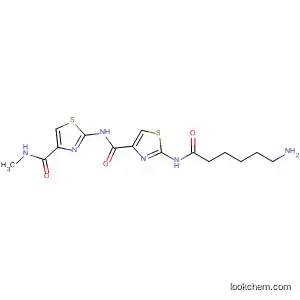 Molecular Structure of 195007-76-2 (4-Thiazolecarboxamide,
2-[(6-amino-1-oxohexyl)amino]-N-[4-[(methylamino)carbonyl]-2-thiazolyl]
-)