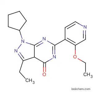 4H-Pyrazolo[3,4-d]pyrimidin-4-one,
1-cyclopentyl-6-(3-ethoxy-4-pyridinyl)-3-ethyl-1,3a-dihydro-