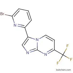 Molecular Structure of 463334-77-2 (Imidazo[1,2-a]pyrimidine, 3-(6-bromo-2-pyridinyl)-7-(trifluoromethyl)-)