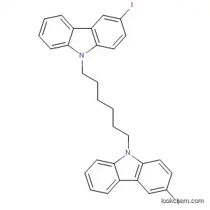 Molecular Structure of 478547-01-2 (9H-Carbazole, 9,9'-(1,6-hexanediyl)bis[3-iodo-)