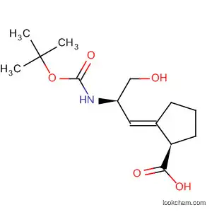 Cyclopentanecarboxylic acid,
2-[(2R)-2-[[(1,1-dimethylethoxy)carbonyl]amino]-3-hydroxypropylidene]-,
(1R,2E)-