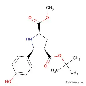 Molecular Structure of 603958-94-7 (2,4-Pyrrolidinedicarboxylic acid, 5-(4-hydroxyphenyl)-,
4-(1,1-dimethylethyl) 2-methyl ester, (2R,4R,5S)-)