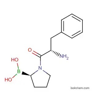 Molecular Structure of 695147-16-1 (Boronic acid,
[(2R)-1-[(2S)-2-amino-1-oxo-3-phenylpropyl]-2-pyrrolidinyl]-)