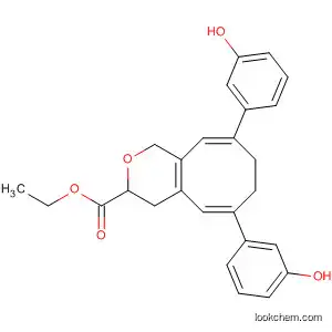 Molecular Structure of 860792-17-2 (1H-Cycloocta[c]pyran-3-carboxylic acid,
3,4,7,8-tetrahydro-6,9-bis(3-hydroxyphenyl)-, ethyl ester)