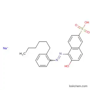 Molecular Structure of 866229-65-4 (2-Naphthalenesulfonic acid, 5-[(2-hexylphenyl)azo]-6-hydroxy-,
monosodium salt)
