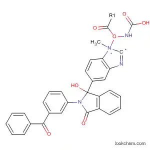 Carbamic acid,
[5-[2-(3-benzoylphenyl)-2,3-dihydro-1-hydroxy-3-oxo-1H-isoindol-1-yl]-1
H-benzimidazol-2-yl]-, methyl ester