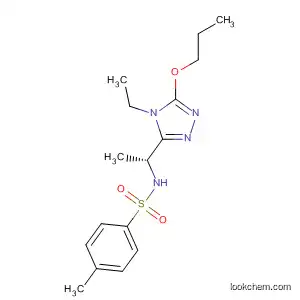 Molecular Structure of 875565-27-8 (Benzenesulfonamide,
N-[(1R)-1-(4-ethyl-5-propoxy-4H-1,2,4-triazol-3-yl)ethyl]-4-methyl-)