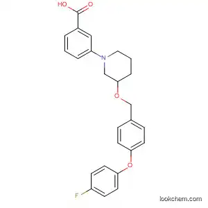 Benzoic acid, 3-[3-[[4-(4-fluorophenoxy)phenyl]methoxy]-1-piperidinyl]-