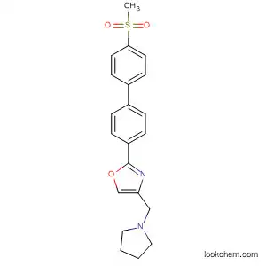 Molecular Structure of 876617-52-6 (Oxazole,
2-[4'-(methylsulfonyl)[1,1'-biphenyl]-4-yl]-4-(1-pyrrolidinylmethyl)-)
