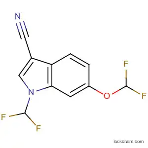 Molecular Structure of 876733-56-1 (1H-Indole-3-carbonitrile, 6-(difluoromethoxy)-1-(difluoromethyl)-)