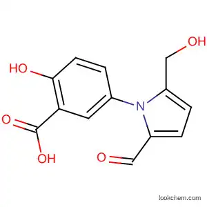 Molecular Structure of 876903-48-9 (5-[2-ForMyl-5-(hydroxyMethyl)-1H-pyrrol-1-yl]-2-hydroxybenzoic Acid)
