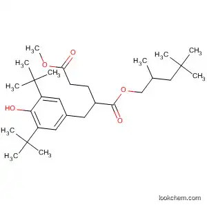 Molecular Structure of 877119-19-2 (Pentanedioic acid,
2-[[3,5-bis(1,1-dimethylethyl)-4-hydroxyphenyl]methyl]-, 1-methyl
5-(2,4,4-trimethylpentyl) ester)
