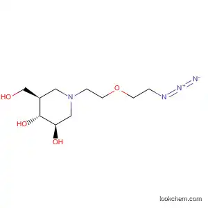 Molecular Structure of 877135-60-9 (3,4-Piperidinediol, 1-[2-(2-azidoethoxy)ethyl]-5-(hydroxymethyl)-,
(3R,4R,5R)-)