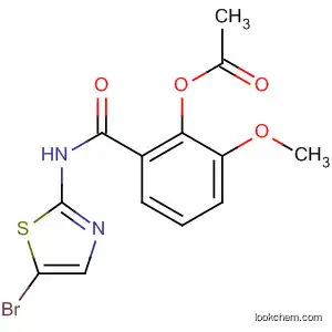 Molecular Structure of 877468-11-6 (Benzamide, 2-(acetyloxy)-N-(5-bromo-2-thiazolyl)-3-methoxy-)
