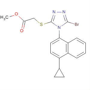 Methyl 2-((5-bromo-4-(4-cyclopropylnaphthalen-1-yl)-4H-1,2,4- triazol-3-yl)thio)acetate