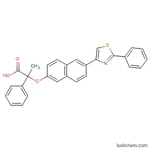 Molecular Structure of 878796-32-8 (Benzenepropanoic acid,
a-[[6-(2-phenyl-4-thiazolyl)-2-naphthalenyl]oxy]-)