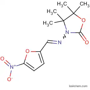 Molecular Structure of 878809-24-6 (2-Oxazolidinone,
4,4,5,5-tetramethyl-3-[[(5-nitro-2-furanyl)methylene]amino]-)