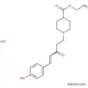 Molecular Structure of 878887-01-5 (4-Piperidinecarboxylic acid, 1-[5-(4-hydroxyphenyl)-3-oxo-4-pentenyl]-,
ethyl ester, hydrochloride)