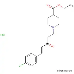 Molecular Structure of 878887-03-7 (4-Piperidinecarboxylic acid, 1-[5-(4-chlorophenyl)-3-oxo-4-pentenyl]-,
ethyl ester, hydrochloride)