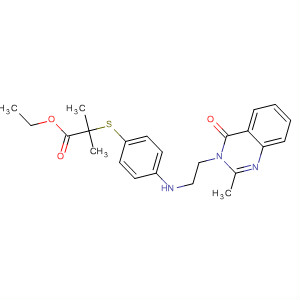 Propanoic acid,  2-methyl-2-[[4-[[2-(2-methyl-4-oxo-3(4H)-quinazolinyl)ethyl]amino]phenyl  ]thio]-, ethyl ester