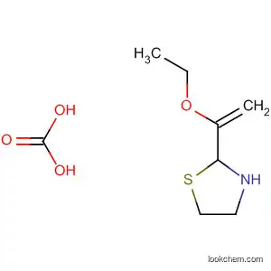 Molecular Structure of 879219-73-5 (Carbonic acid, compd. with 2-(1-ethoxyethenyl)thiazolidine (1:1))