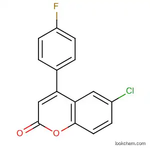 Molecular Structure of 879416-92-9 (2H-1-Benzopyran-2-one, 6-chloro-4-(4-fluorophenyl)-)