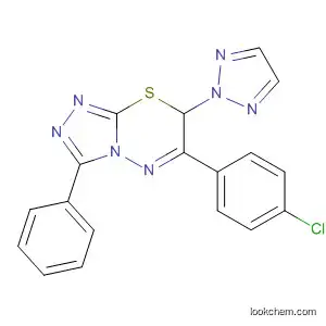 Molecular Structure of 879539-30-7 (7H-1,2,4-Triazolo[3,4-b][1,3,4]thiadiazine,
6-(4-chlorophenyl)-3-phenyl-7-(2H-1,2,3-triazol-2-yl)-)