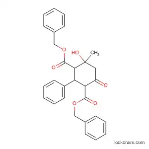 Molecular Structure of 879553-07-8 (1,3-Cyclohexanedicarboxylic acid, 4-hydroxy-4-methyl-6-oxo-2-phenyl-,
bis(phenylmethyl) ester)